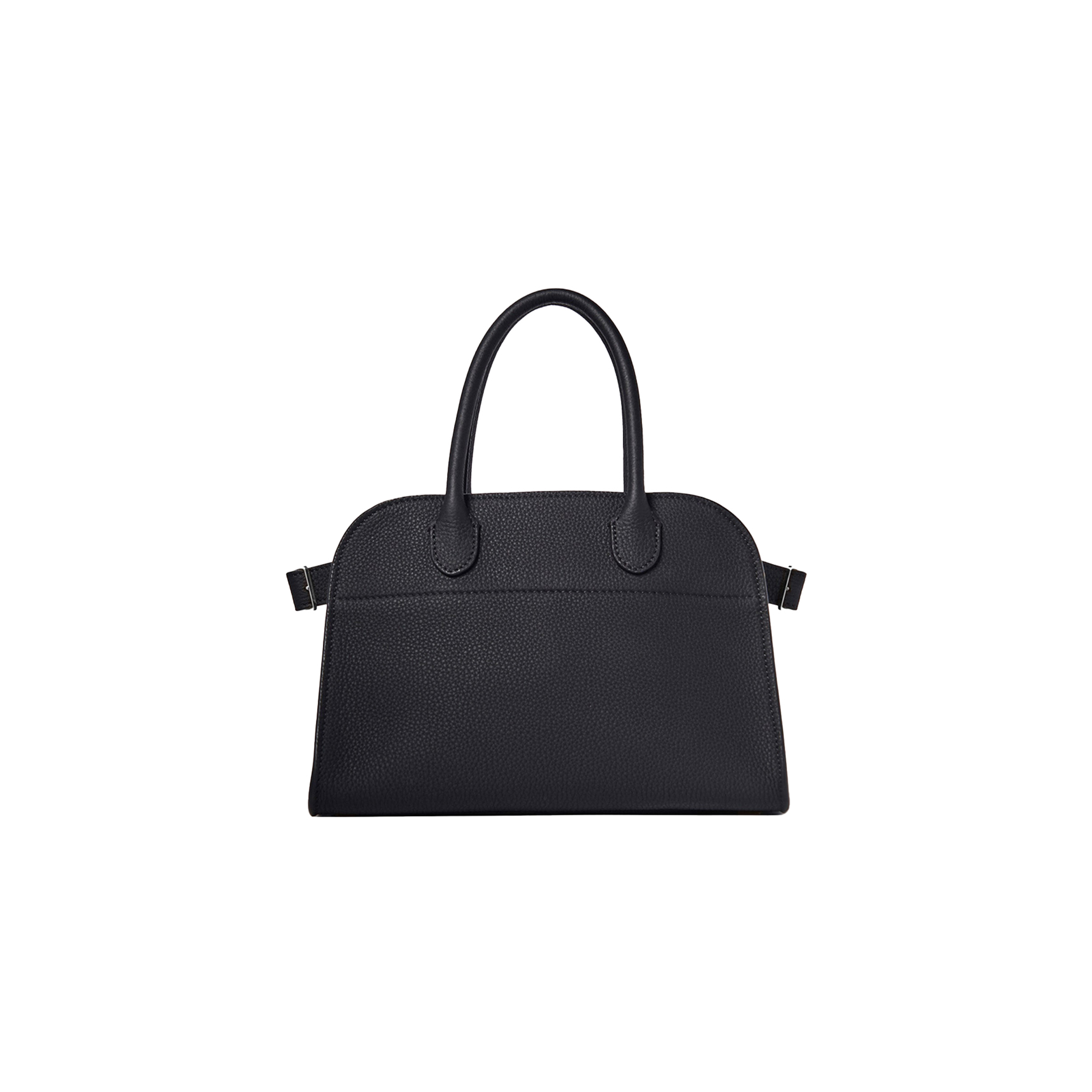 THE ROW SOFT MARGAUX 12 BAG IN LEATHER BLACK W1586L133BLPL (30*23*19cm)